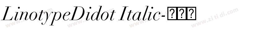LinotypeDidot Italic字体转换
